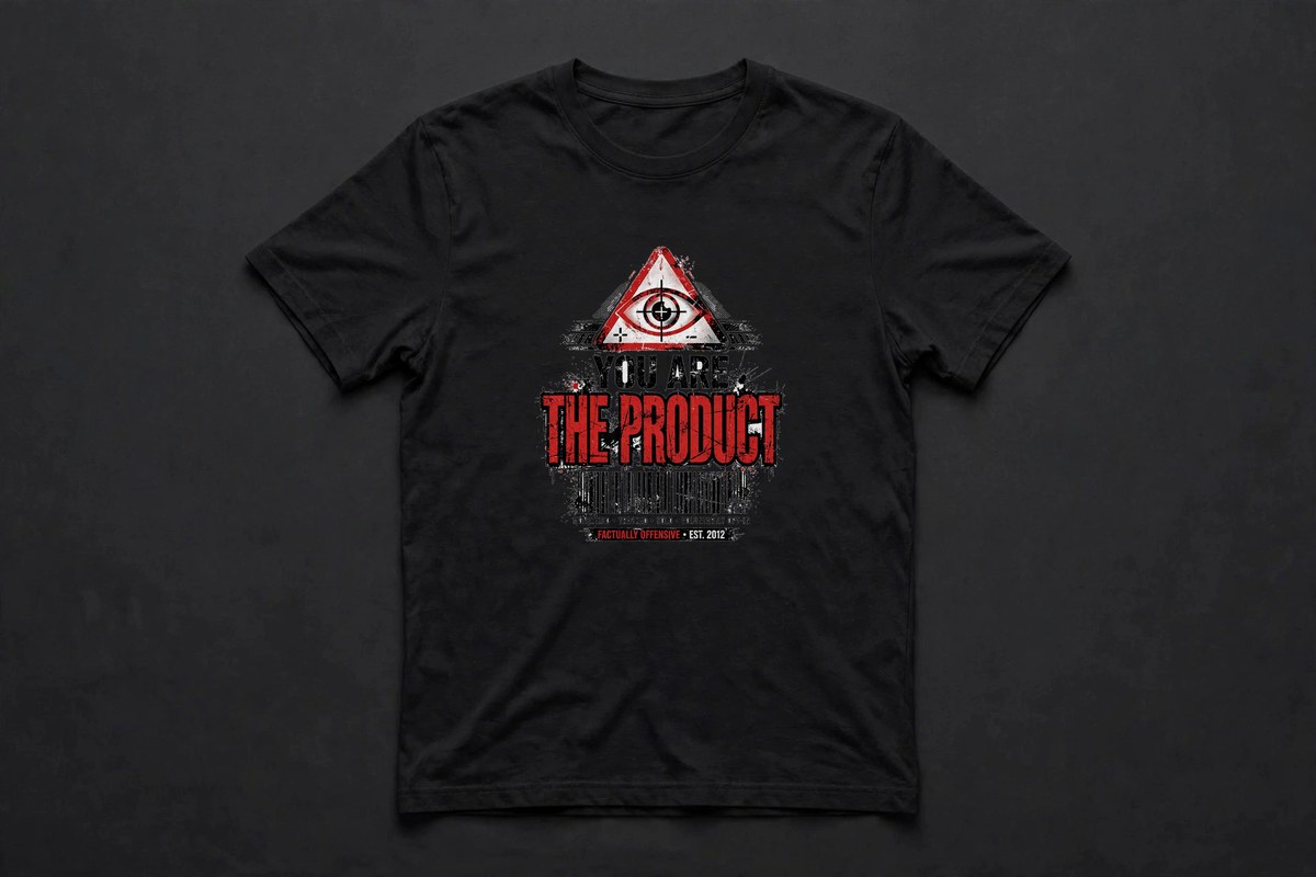 You Are The Product — black tee